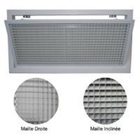 Grilles de reprise porte-filtre aluminium